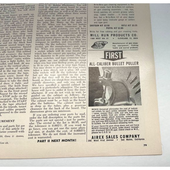 1962 Gun & Ammo Magazine Ads Brite Bore Kits Airex Sales Austin Boots Lawman - Picture 3 of 5